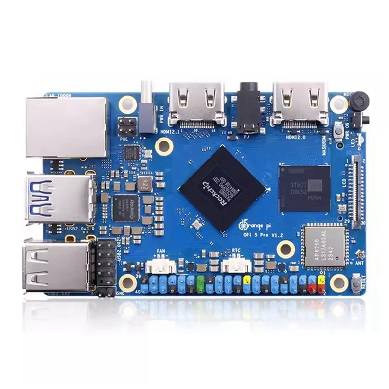 For Orange Pi 5 Pro 8GB RAM LPDDR5 Single Board Computer RK3588S Wi-Fi 5&BT5.0 BLE Orange Pi 5 Pro Development Board M.2