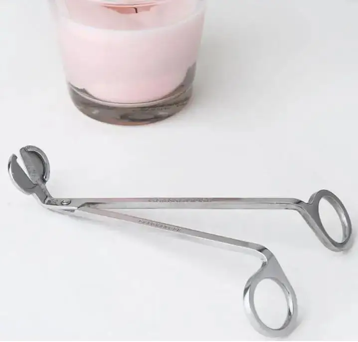 Silver Candle Wick Trimmer Oil Lamp Stainless Steel Scissor Cutter Snuffers Tool 17cm Trim The Wicks With Ease 100pcs ni50