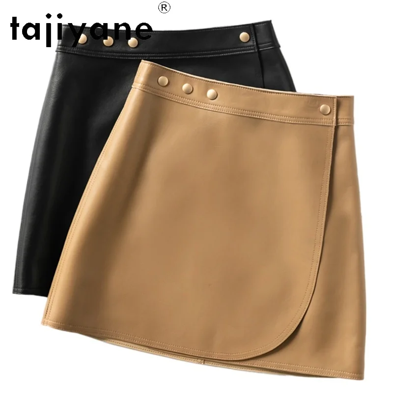 

TAJIYANE Real Sheepskin Women Skirts 2024 New Arrivals Genuine Leather Short Skirt Autumn Winter Womans Clothing Юбка Шорты