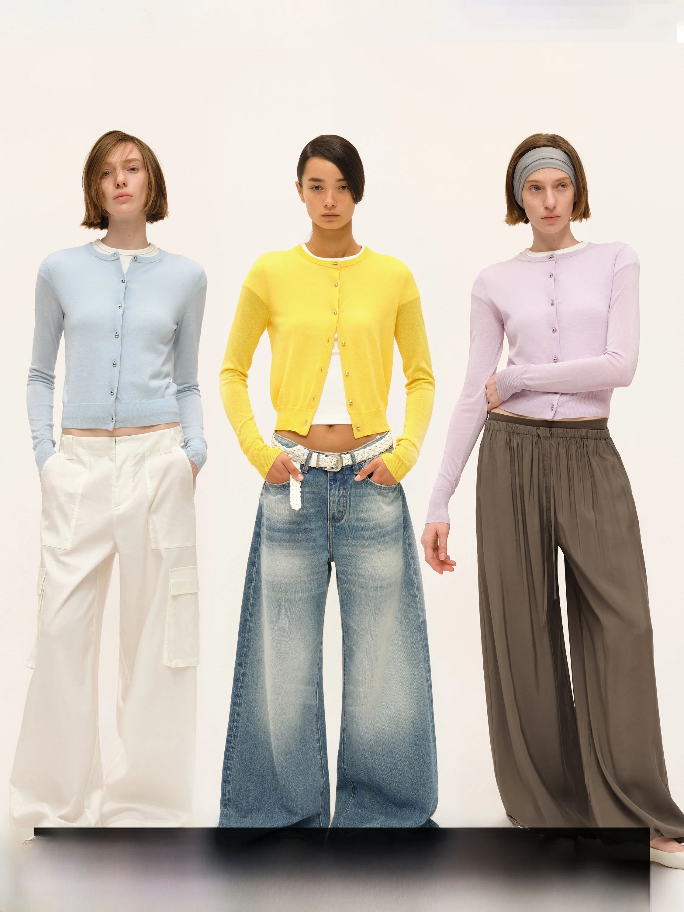 

SMIIILE Skin-Friendly Breathable Long Sve round Ne Knitted Sweater Women Commute Button Air Conditioning Open Cardigan Coat