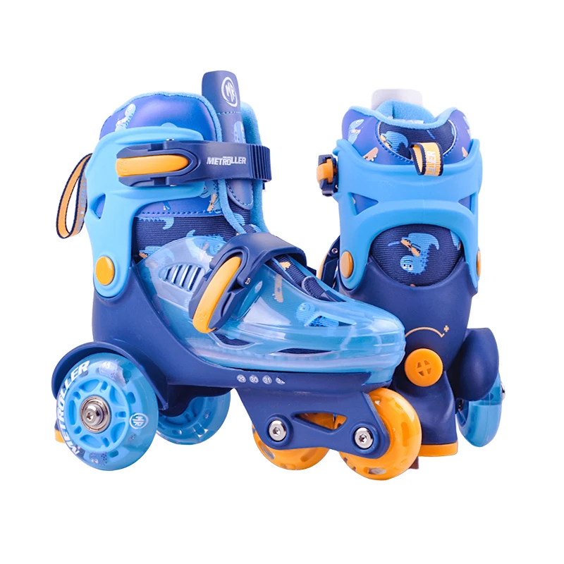 

Мигающие коньки, обувь для детей, популярные роликовые коньки с регулируемыми колесами из искусственной кожи для детей