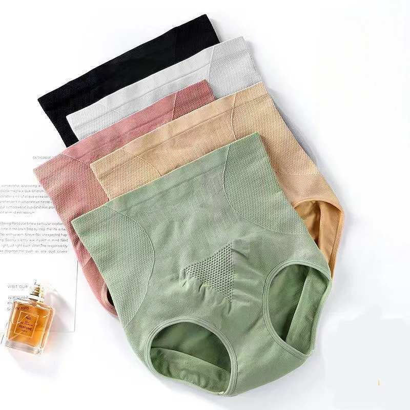 5 Stück Damen-Hosen mit hoher Taille und Hüftheben, Taillenheben nach der Geburt und schmaler Bauch-Dreieckshose