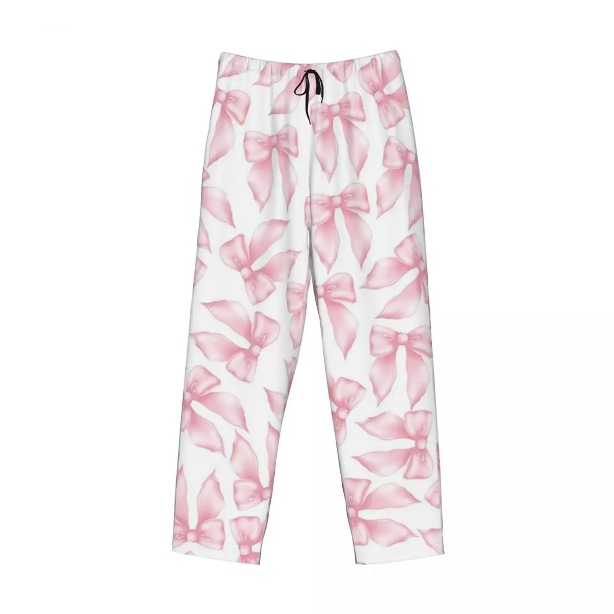 

Custom Cochuette Pink Bow Bliss-pattern Pajama Pants Men Sleepwear Sleep Lounge Bottoms with Pockets