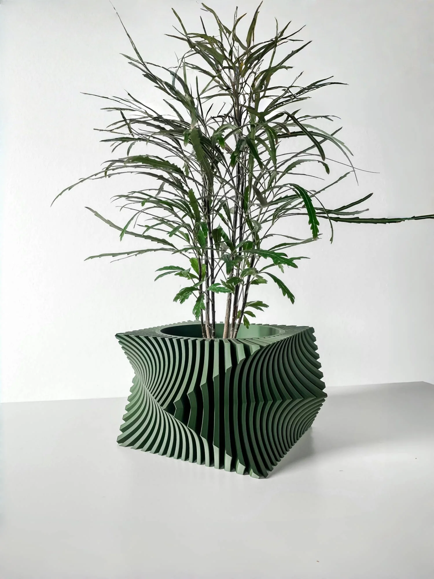 

3D Printed Plant Pot Home Use Biodegradable Flower Pot Decorative Stripe Flower Pot Desktop Maceteras Decorations Interior