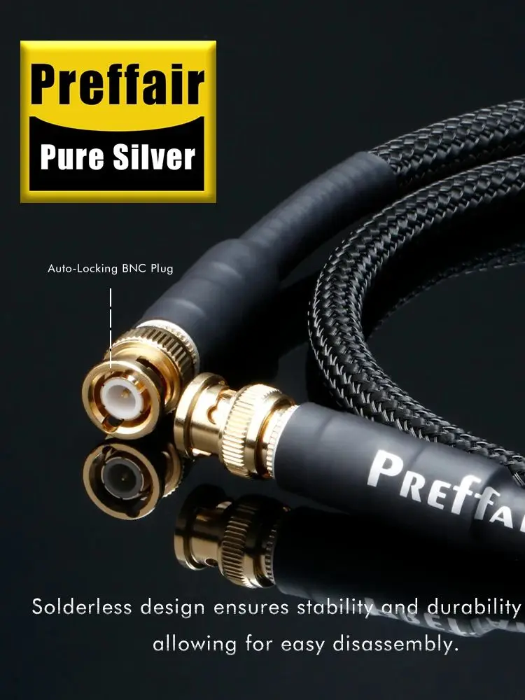Kabel audio z czystego srebra X454 BNC, kabel sygnałowy ramienia gramofonowego, podwójny lotos, srebrny kabel audio ze srebra próby 925 — zdjęcie produktu 7