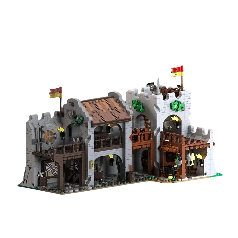 Torre de canto de castelo medieval modelo 900cpsMOC bloco de construção brinquedo presente de festival criativo adequado para todos