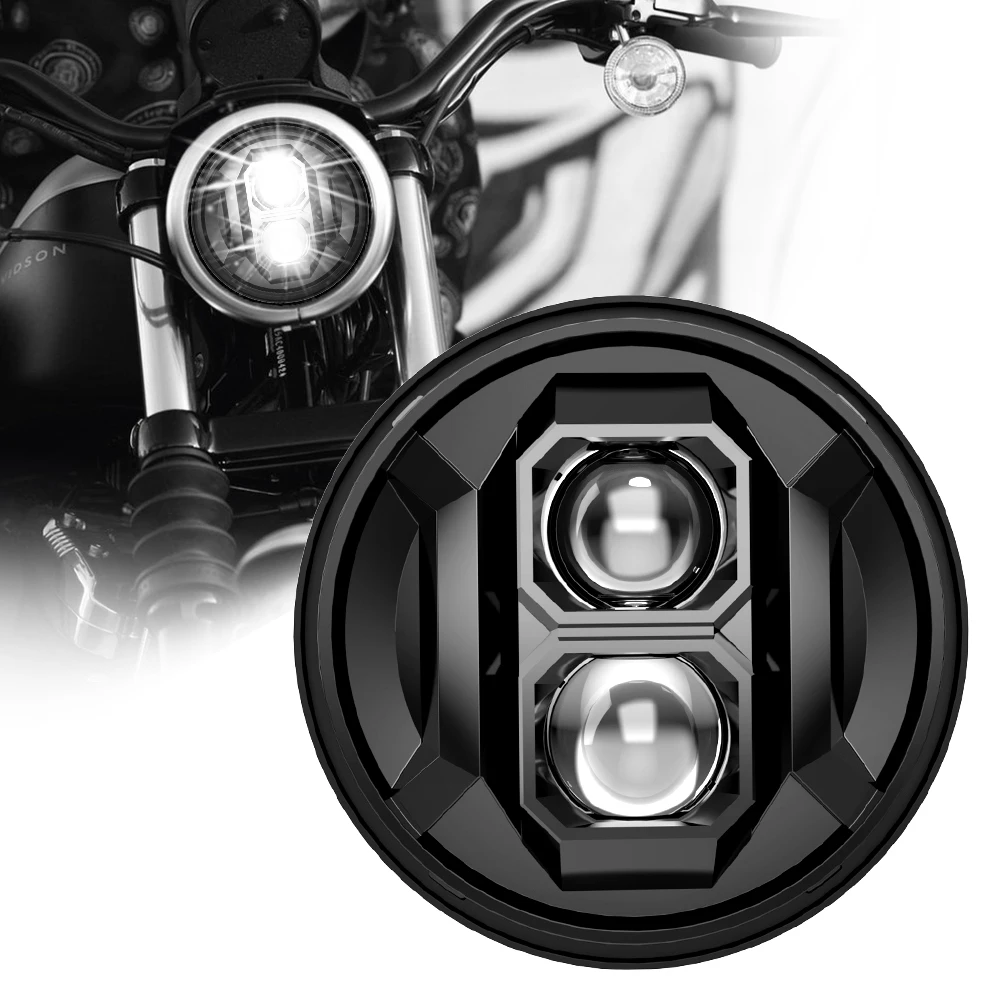 

E-mark DOT Approved 7" Inch Motorcycle LED Headlight DRL Lamp For Harley Davidsion Yamaha BMW Lada Jeep JK Chevy Ford Headlamp