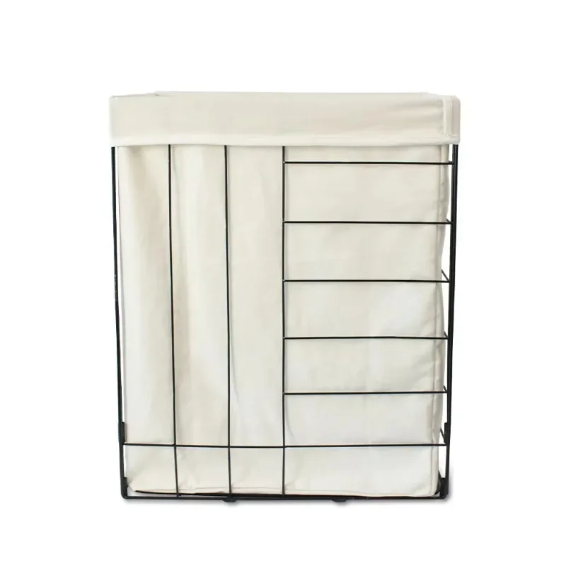

Wire Storage Basket Iron Laundry Basket with Handles and Wheels