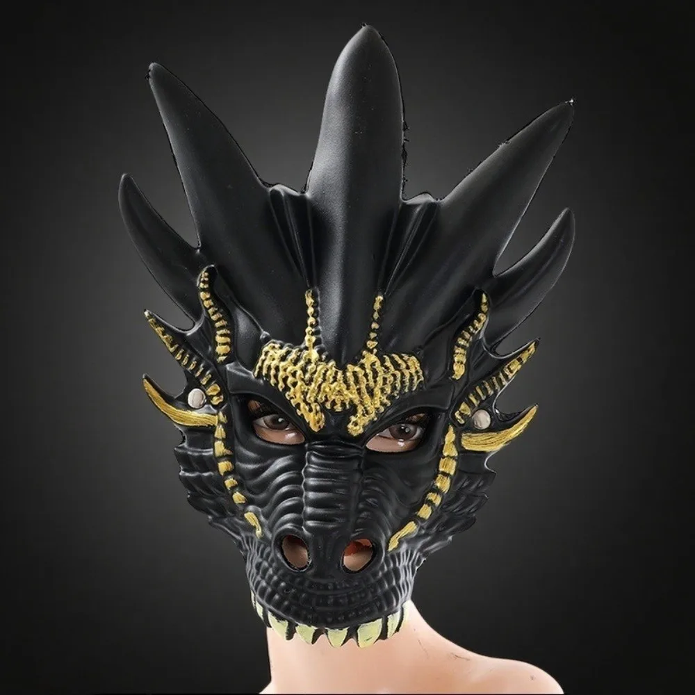 

Creative Plastic Dragon Head Mask Animal Cosplay Accessories Halloween Mask Dress Up Props Full Face Masquerade Mask Party