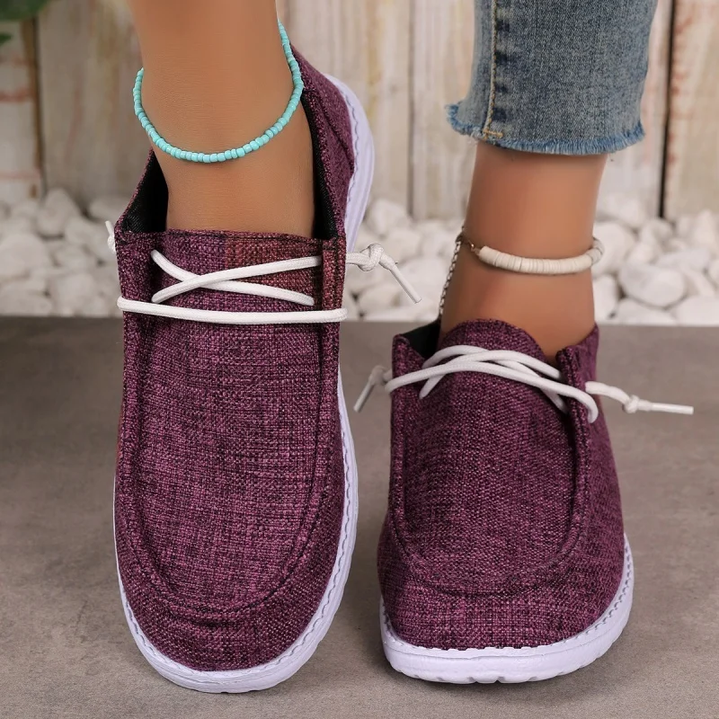 Fashion New Sexy/comfortable Casual Sneakers Spring/autumn Round Toe Lace-up Lightweight Non-slip Walking Shoes for Women