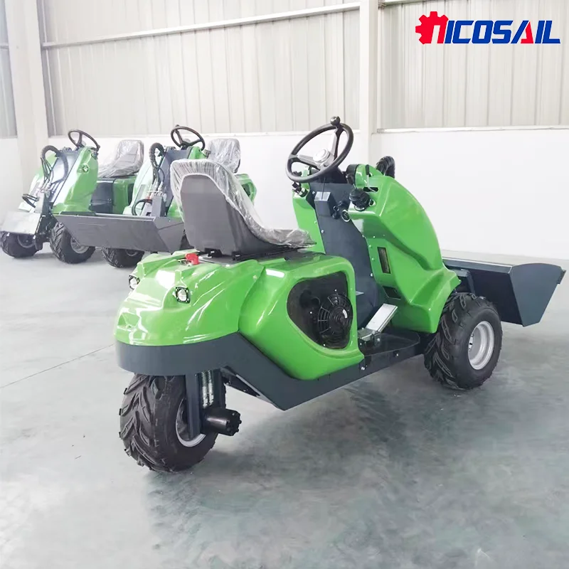 Minicargador vertical de 3 ruedas de alto rendimiento con cargador deslizante frontal
