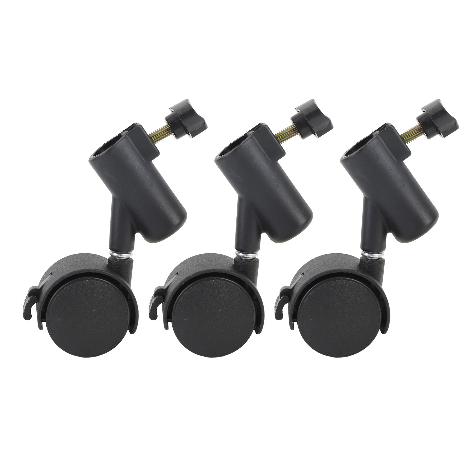 3pcs Light Stand Wheels with Brake 16MM 360° Rotating Quiet Easy to Install Tripod Swivel Casters for Live Photography new