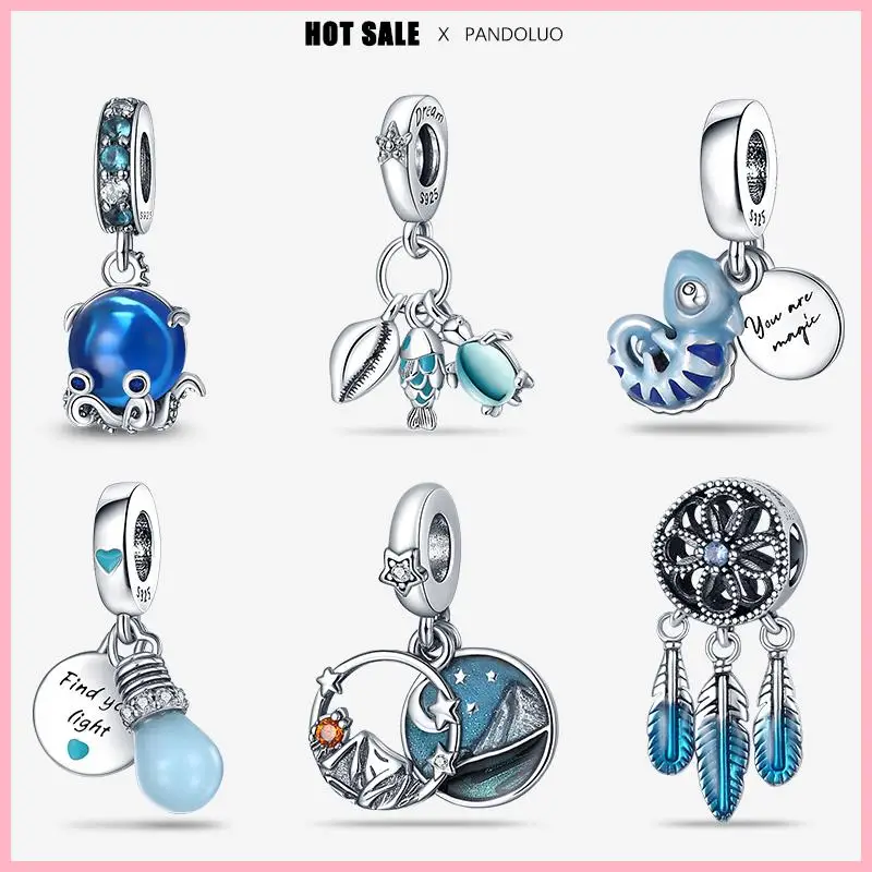 Charms 925 Original Fit Pandora 925 Sterling Silver Charm Bracelet Women 925 Silver Hot Sale Pendant Beads DIY Jewelry Gift New