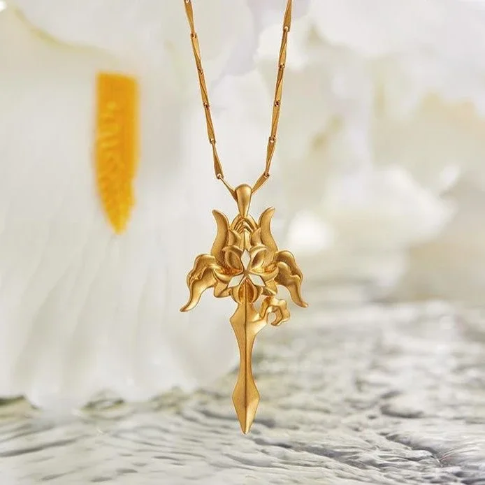 

Anime Honkai: Star Rail Luocha Theme Series Cosplay Cross Crown Roman numerals necklace Britbday gift Accessorie jewelry alloy