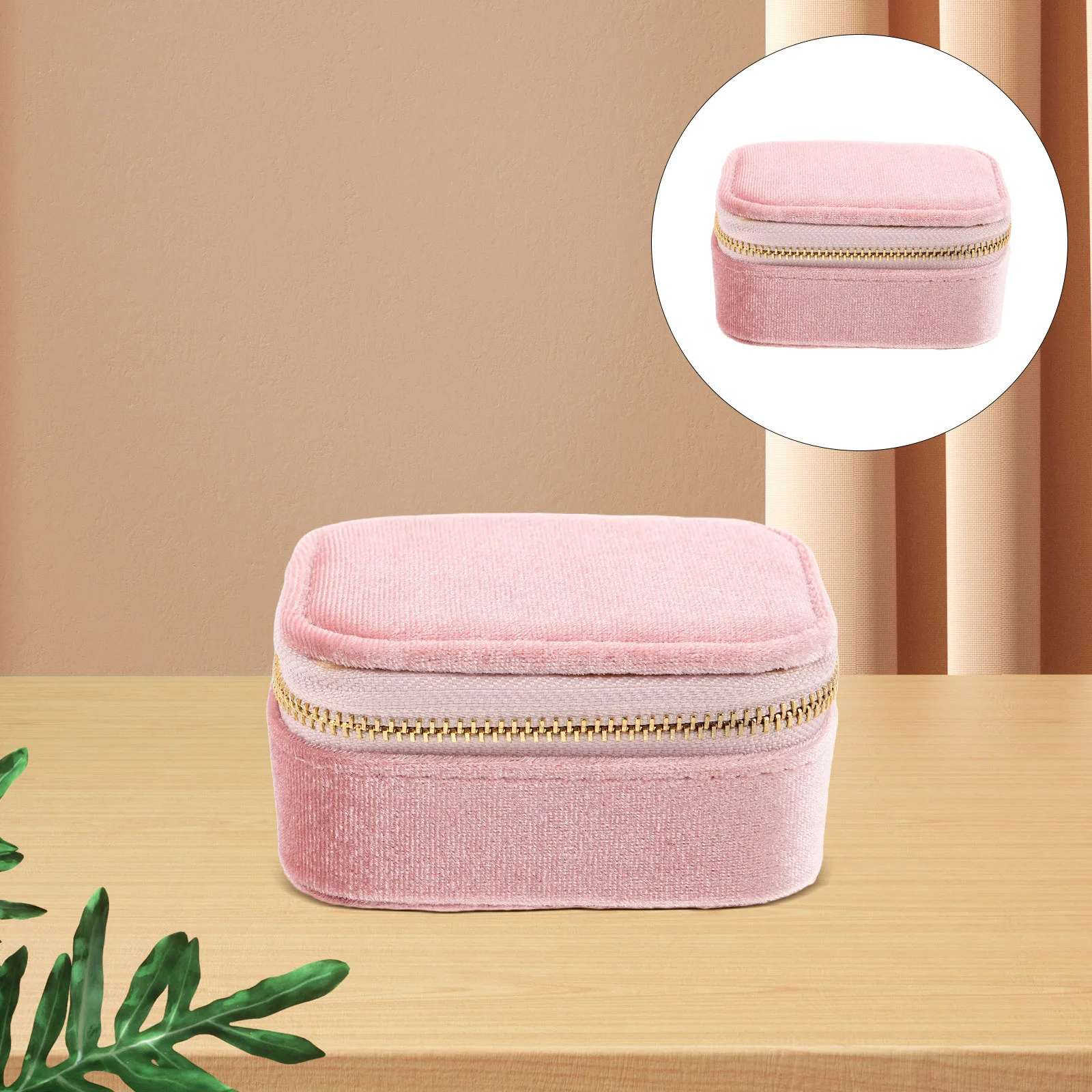 Jewelry Travel Case Multilayer Box Zipper Compact Portable Organizer for Rings Earrings Pendant Bracelet Storage for Travel Use