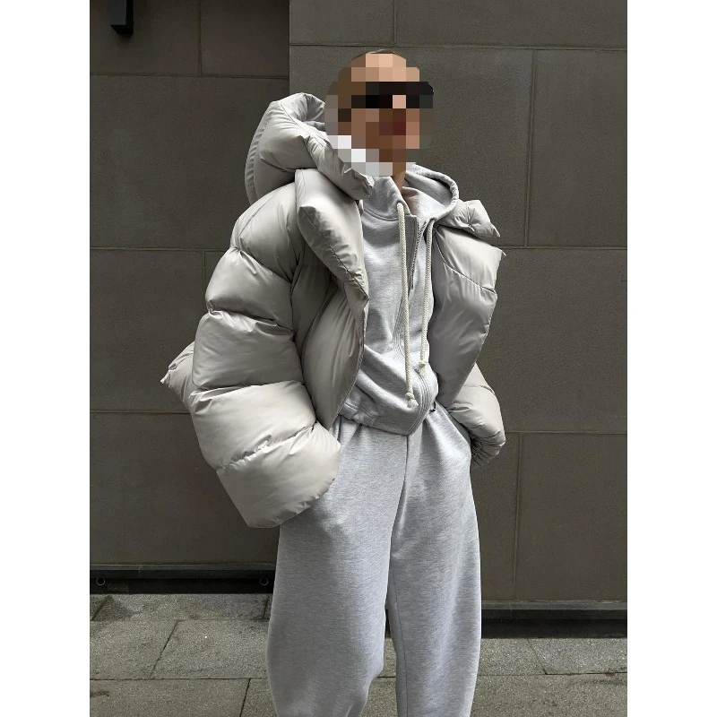 

Утепленная куртка-бомбер в трендовом стиле, персонализированная уличная укороченная куртка с капюшоном