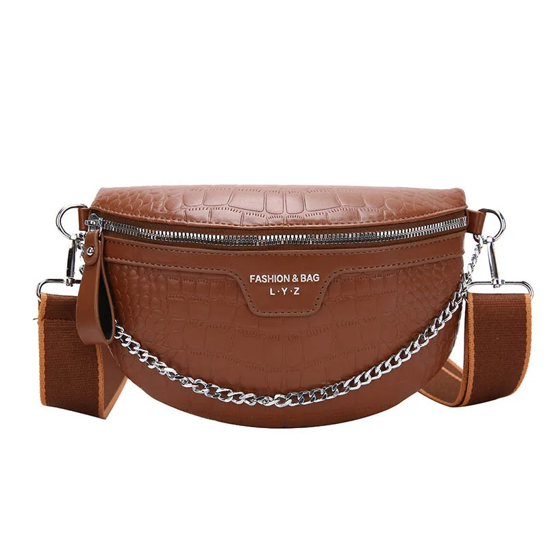 New Fashion Female Belt Bag Chain Lady Handbags Fanny pack High quality Leather Waist Bags Designer Shoulder Crossbody Chest Bag