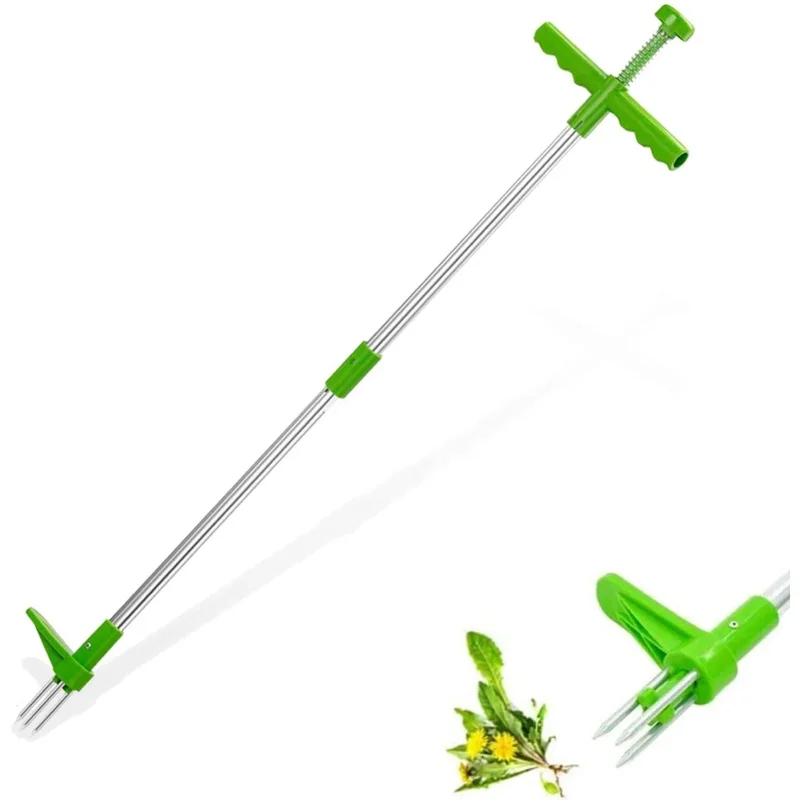 Portable Hand Weed Extractor Tool, Manual Garden Lawn, Long Handled, Aluminum Stand Up, Root Remover, Hot Sale