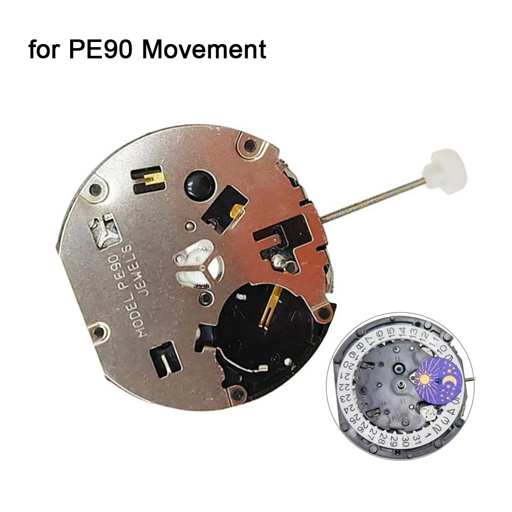 Six Pins Quartz Movement 3.6.9 Phase Multi-kinetic Replacement for PE90 Movement Accessories