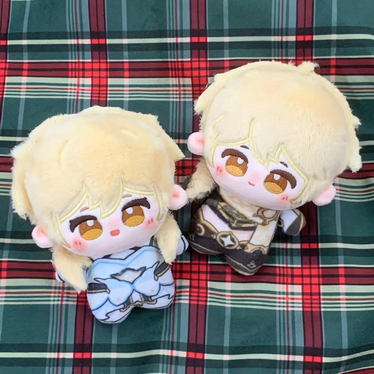 

Game Genshin Impact Aether Lumine Cosplay Adorable 10cm Backpack Pendant Anime Plush Keychain Cosplay Gift