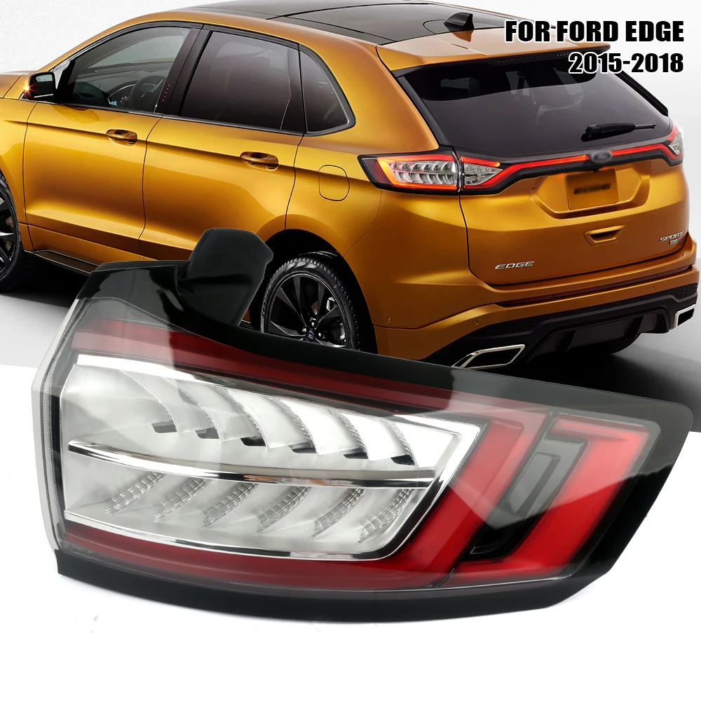 Left/Right Side Red Tail Lamp for Ford Edge 2015 2016 2017 2018 Rear Tail Light Brake Lamp with Wire Harne