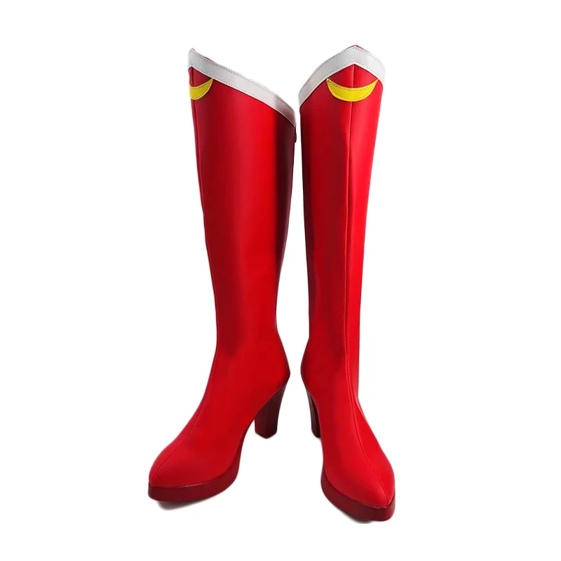 Anime Sailor Moon Tsukino Usagi Cosplay Schoenen Rode Kunstleren Laarzen Voor Vrouwen