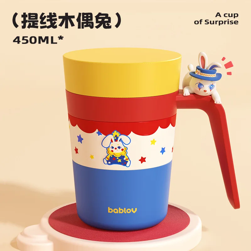 

Bablov Ceramic Inner Mug,Vacuum Coffee Tumbler for Women, Leakproof Travel Thermos, Elegant Floral Gift with Straw & Tea Infuser