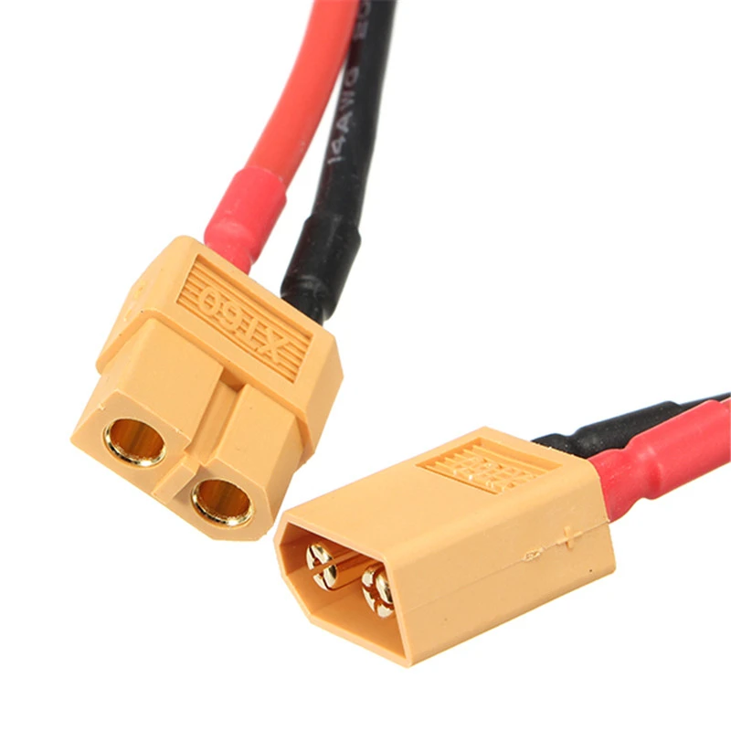XT60 أنثى التوصيل إلى XT60 ذكر محول القابس موصل مع 30 سنتيمتر/40 سنتيمتر 14AWG سلك السيليكون لبطارية ليبو