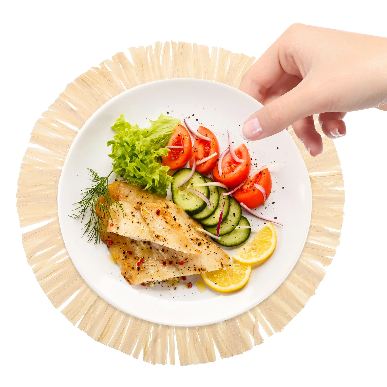 

8Pcs Cup Coasters Hawaiian Style Decorative Round Drink Mats Heat Insulation Table Pads for Home Kitchen Dining