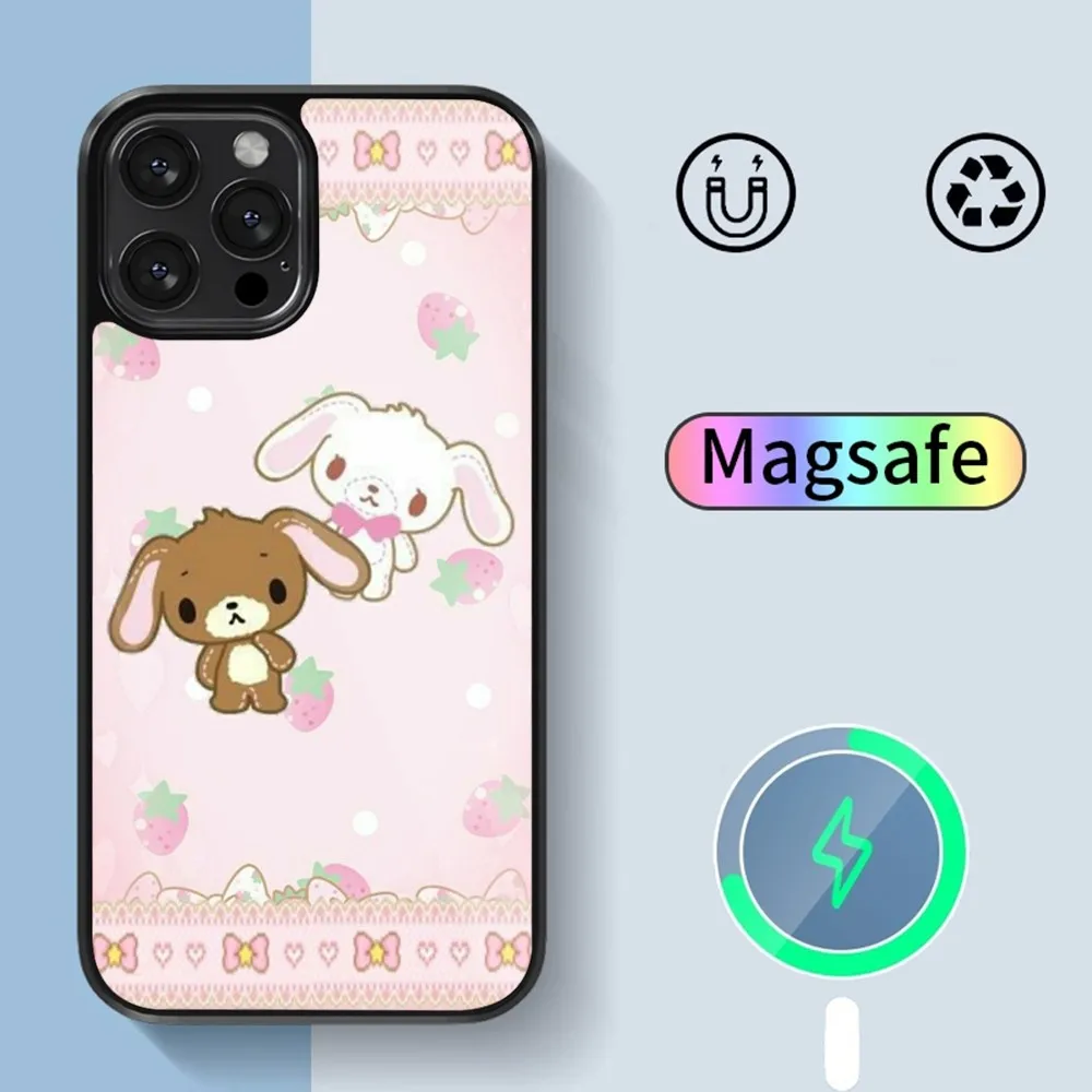 MINISO Sugarbunnies Phone Case For iPhone 14 13 12 11 15 Pro Max Plus Magsafe Magnetic Cover