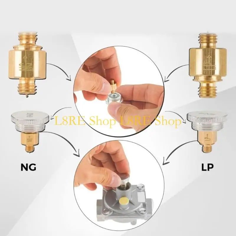 L8RE Pressure Reducing Valves Metal Texture Explosions Proof Valves for Kitchen