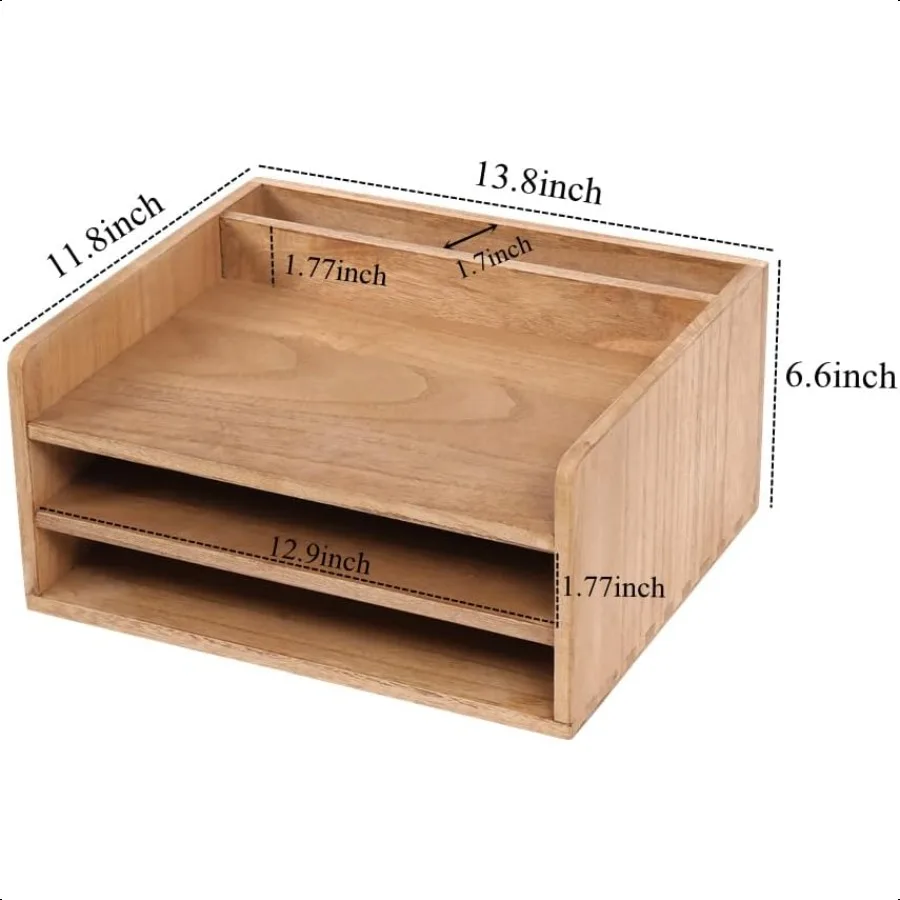 3-х уровневый настольный лоток для писем для офисного стола, органайзера и аксессуаров, деревянная папка для файлов, держатель для бумажных документов, органайзер для почты, сор.