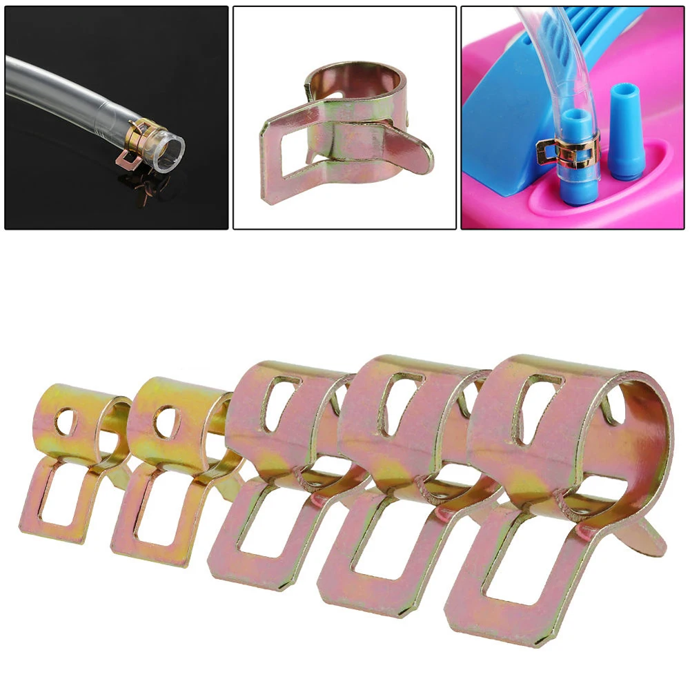 50pcs Spring Clip 5mm 6mm 7mm 8mm 9mm Fuel Water Line Hose Pipe Air Tube Clamps Fastener Accessories