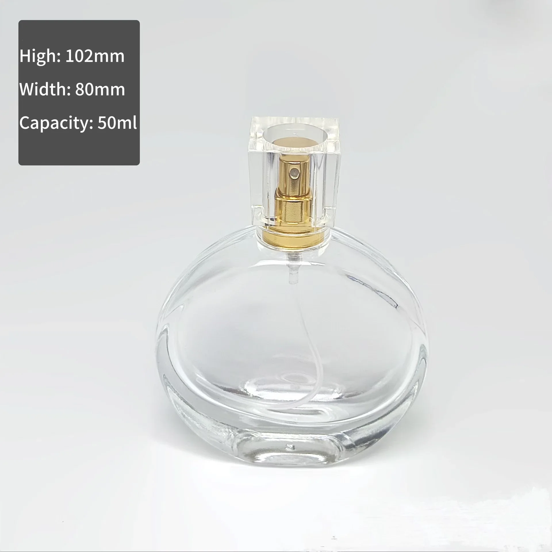 30ml Glass Perfume Bottle Transparent Mist Spray Bottle Empty Perfume Vial Cosmetic Container for Travel Home Accessories 1PC