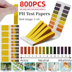 80-800 pz professionale 1-14 PH Litmus Paper Ph Meter indicatore strisce reattive cosmetici per l'acqua strisce reattive per acidità del suolo misurazione