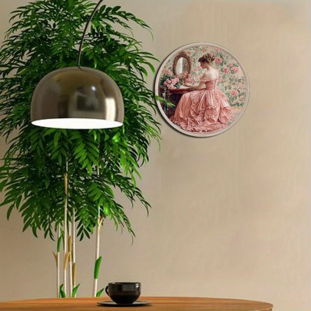 لوحة فنية جدارية دائرية، شعار عتيق، مناسبة للحانات والمطابخ والمقاهي، هدية مثالية للأصدقاء، مناسبة لعيد الفصح #4