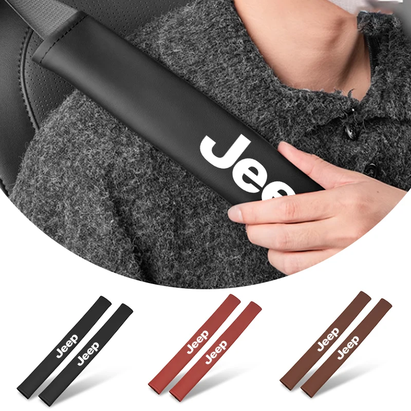 Car Seat Belt Protector Cover Extended Safety Belt Shoulder Pads For Jeep Renegade Compass Wrangler Cherokee Liberty Commander