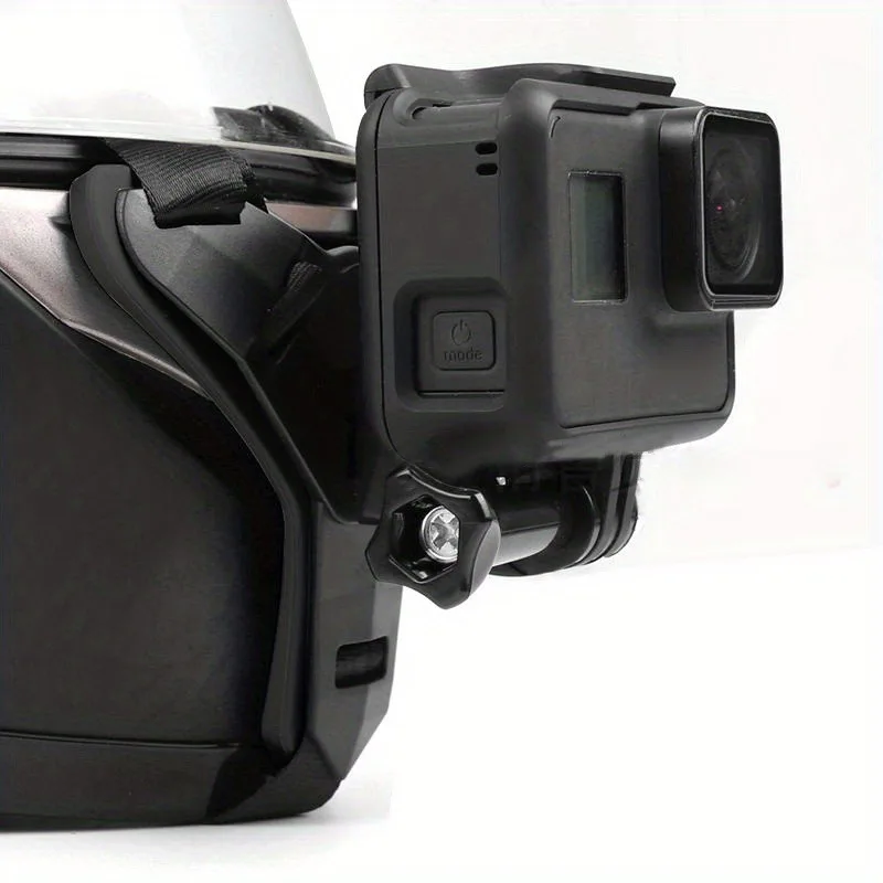 Helmet with front chin brace to secure your GoPro Hero 11, 10 9 8 7 and DJI Osmo Action Insta360 action camera!