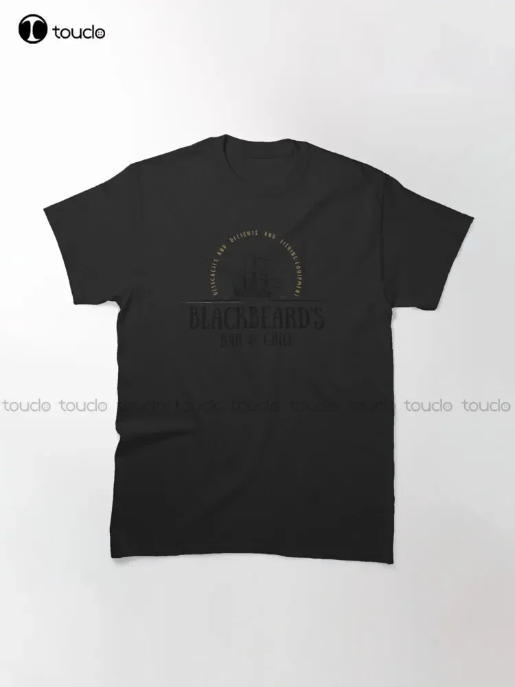 Blackbeard'S Bar And Grill تي شيرت كلاسيكي علمنا يعني الموت قميص مخصص هدية مخصصة Xs-5Xl جميع المواسم القطن تنفس