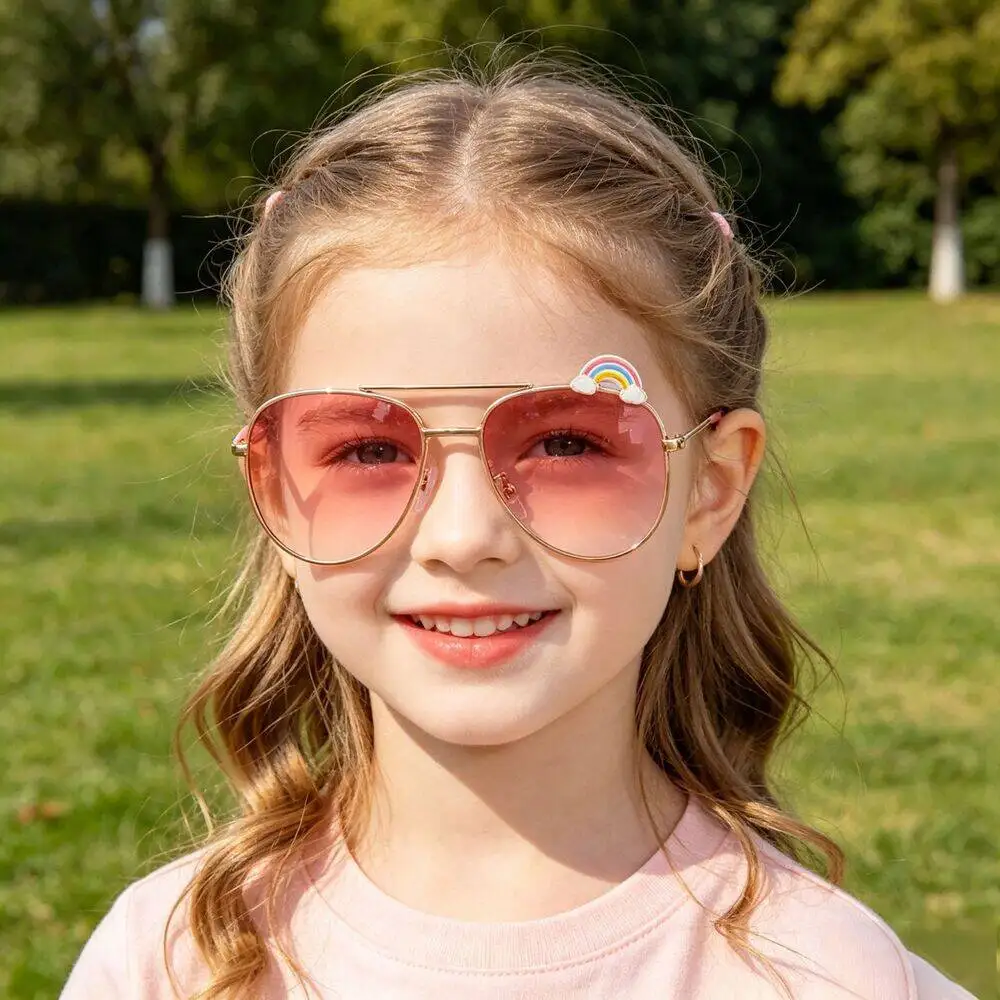 2026 UV400 Men's and women's rainbow sunglasses, UV resistant UV400 sunglasses, baby outdoor travel sun visors