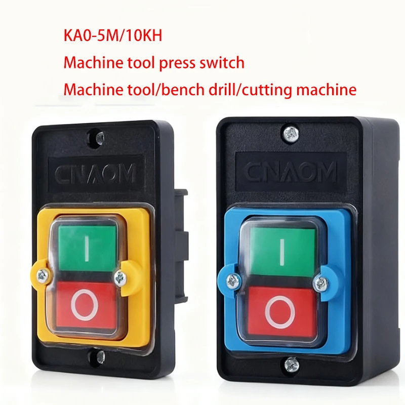 KAO-5M KAO-5H 10A Waterproof Drill Switch Control Button Box for KA0 Machine Tool/KH Cutting Machine 220V/380V Power Button
