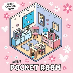 POCKET ROOM Bold-easy Patterns Coloring Book for Adults Cute Drawing Book Perfect Gift for Party and Birthday