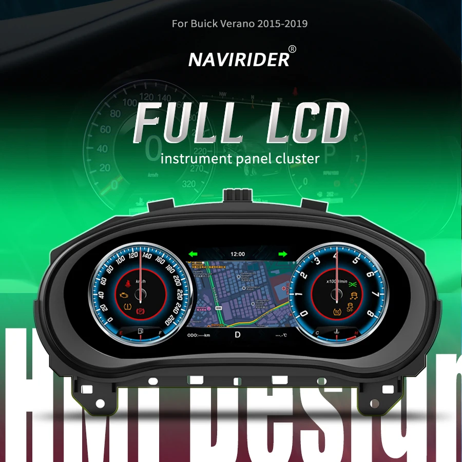 

Carplay LCD Instrument Dashboard For Buick Verano 2015-2022 Digital Cluster Android Auto Speedometer Screen Multimedia Car Radio