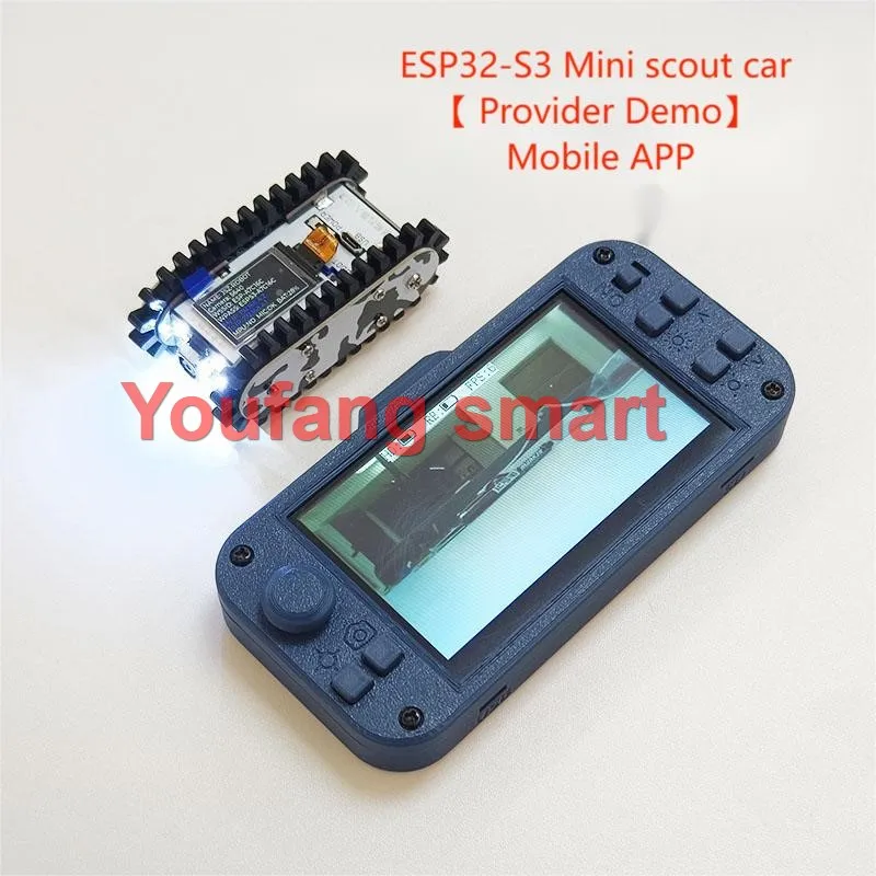 Mini Pipeline Robot Car Adjustable Camera WiFi Image Transmission Mobile Phone Control Video Car for ESP32 Development Board FPV