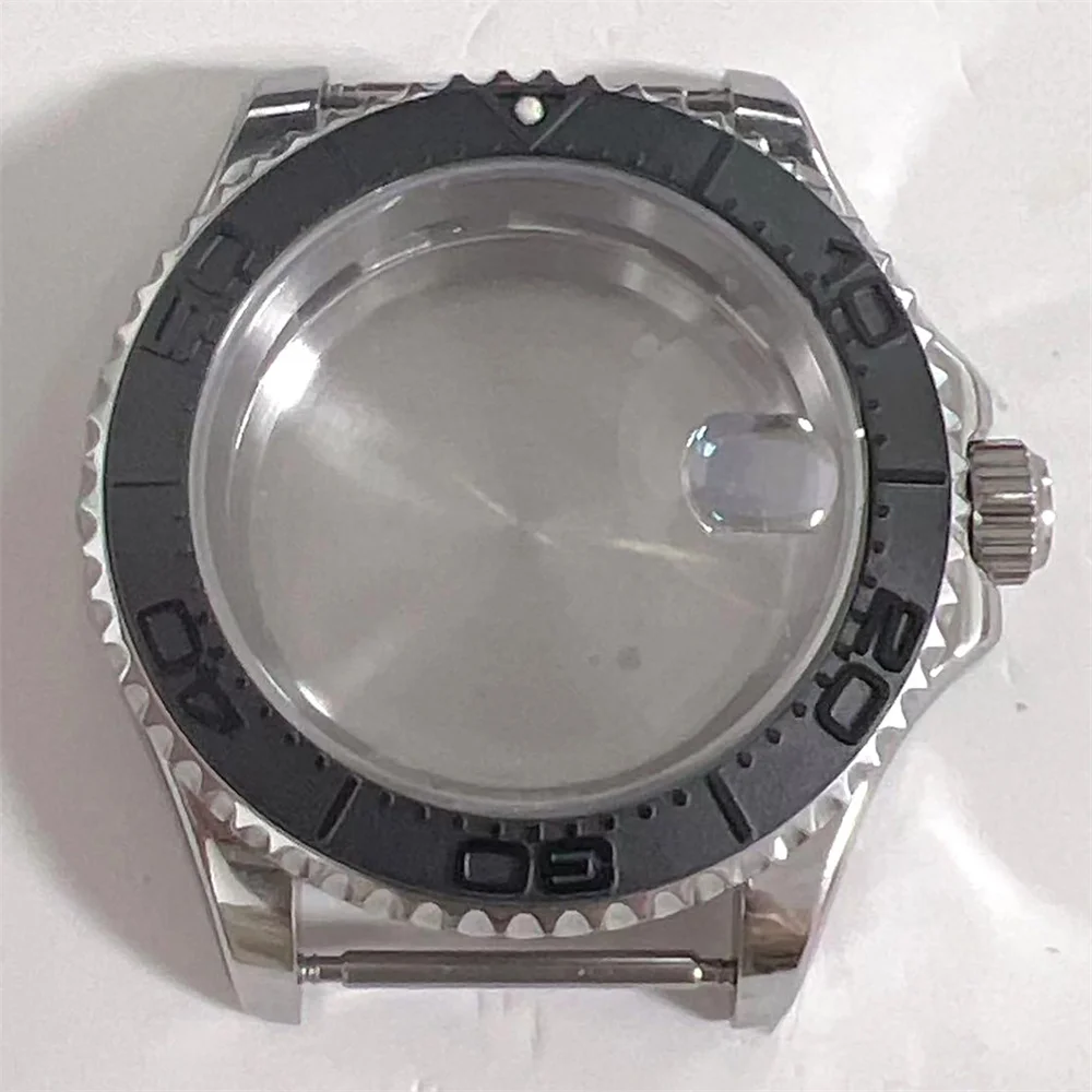 

40MM Watch Case Ceramic Raised Bezel Case for NH35A NH36A 4R36 7S Watch Automatic Mechanical Movement Accessories