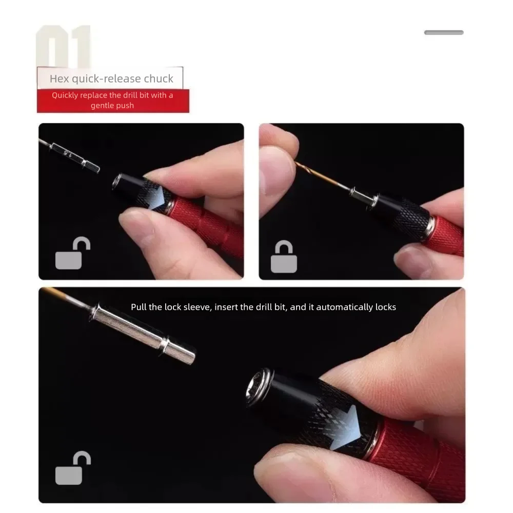 HOBBY HMZ01 Hand Drill / Screwdriver for Plastic / Wooden / Soft Metal Drilling Model Assembly Hobby Tools