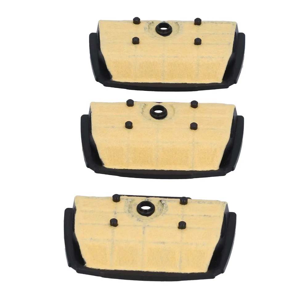 3PCS Beige Air Filter Plastic Easy to Install Chainsaw Air Filter Compact Chain Saw Accessories for Stihl MS201T MS201TC MS201