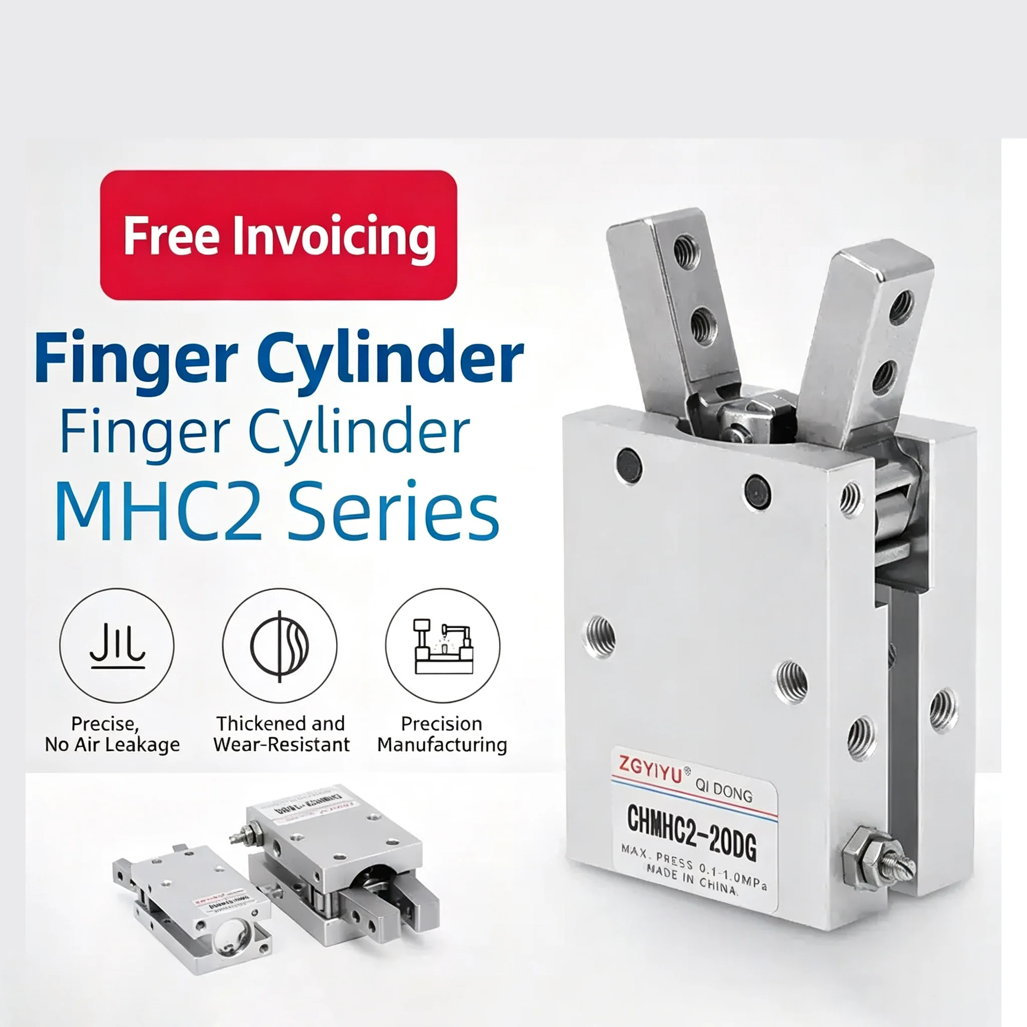 Pneumatic finger cylinder gripper cylinder MHC2-10 16 20 25 32D/S pivot opening and closing Y-shaped Air Claw