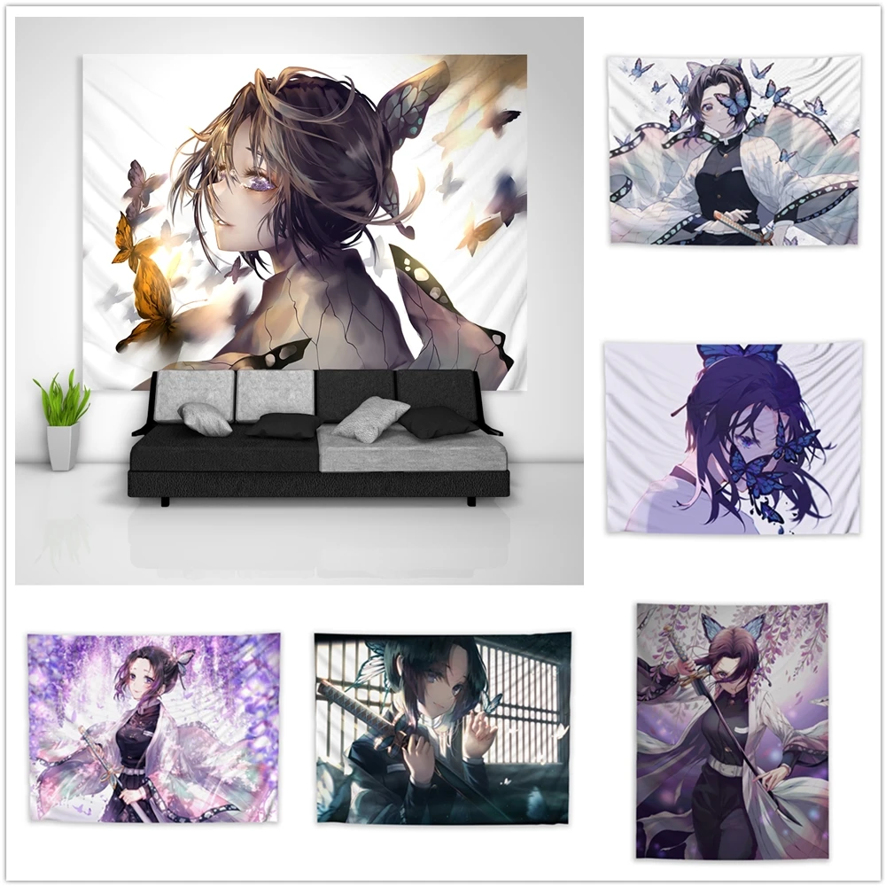 Demon Slayer Canvas Painting Kimetsu No Yaiba Kochou Shinobu Anime Movie Wall Decor Posters Wall Art Bedroom Home Decor Pictures