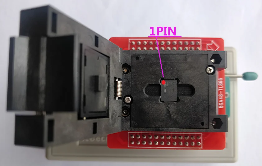 BGA48 Sitz 6x8 0,8 mm Rastermaß TL866II/A/CS Serie Programmierer NOR brennender Sitz, Testsitz